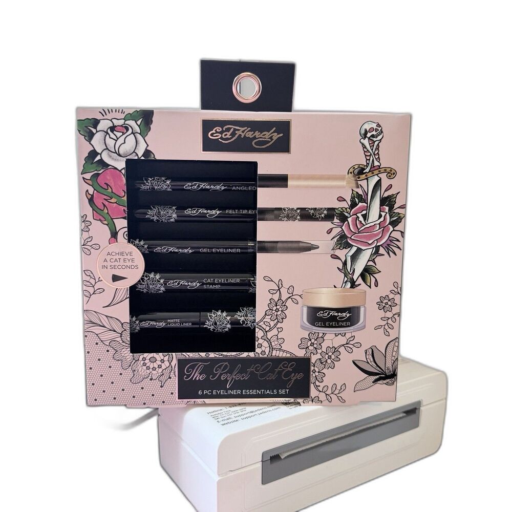 Ed Hardy The Perfect Cat Eye 6 Pc Eyeliner Essentials Set New In Box